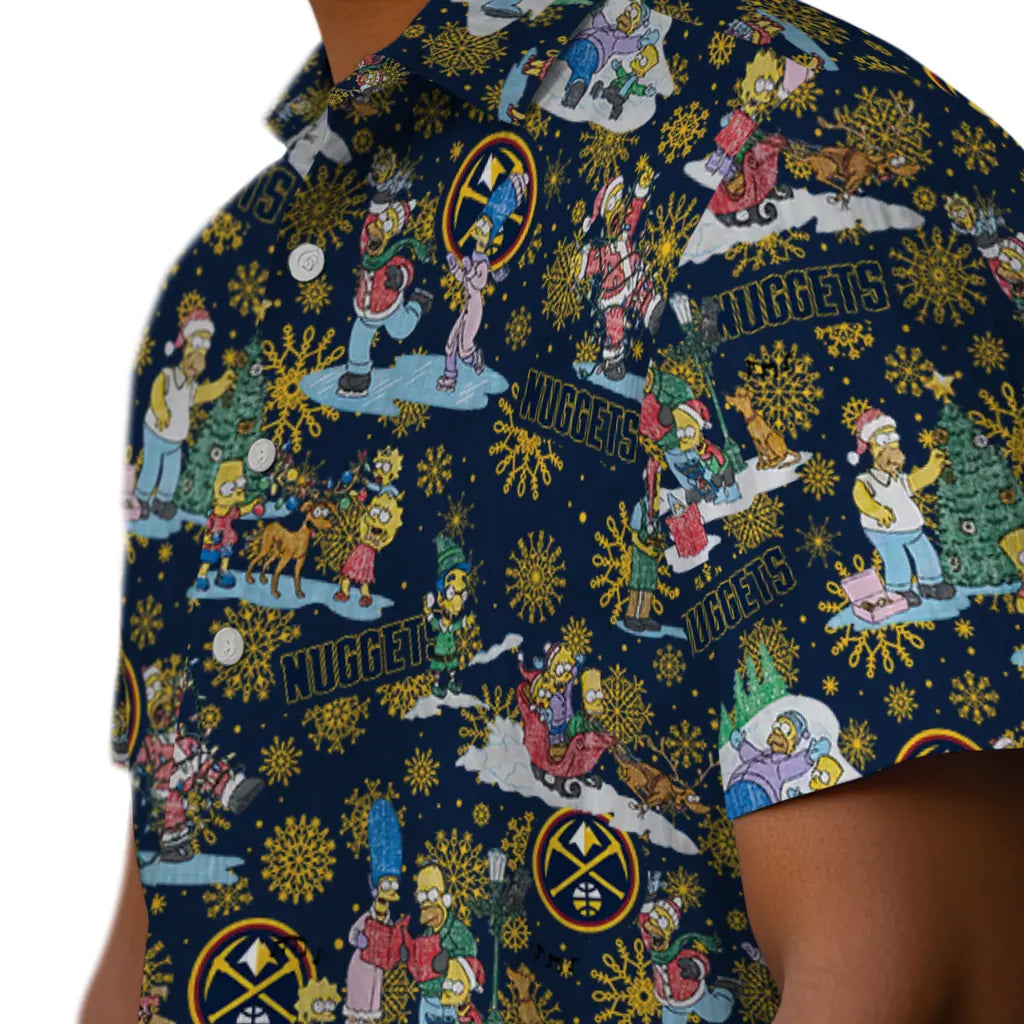 Denver Nuggets Hawaiian Shirt - Simpsons Christmas | Hula Hawaiian Shirts