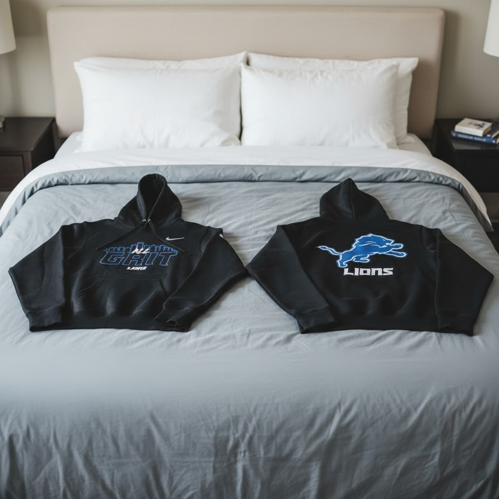 Detroit Lions “All Grit” Hoodie – Coach Dan Campbell Edition - LeagueLockerGear