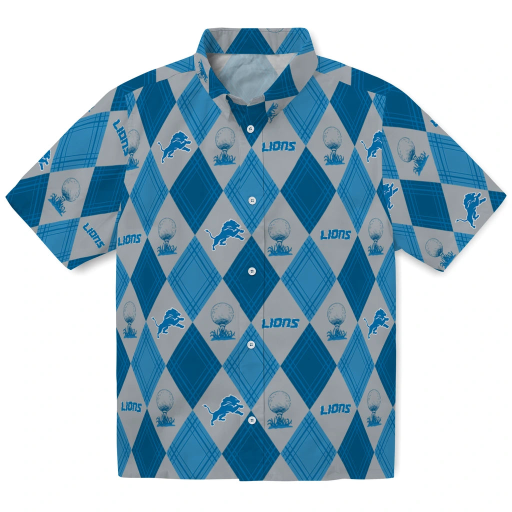 Detroit Lions Hawaiian Shirt - Golfing Plaid | Hula Hawaiian Shirts