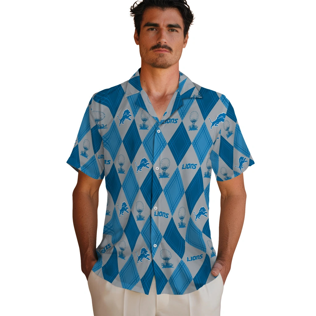 Detroit Lions Hawaiian Shirt - Golfing Plaid | Hula Hawaiian Shirts