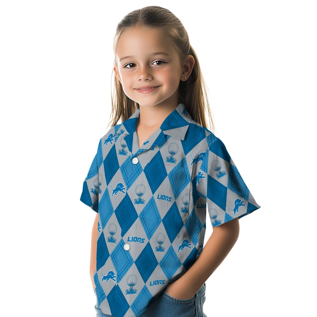 Detroit Lions Hawaiian Shirt - Golfing Plaid | Hula Hawaiian Shirts