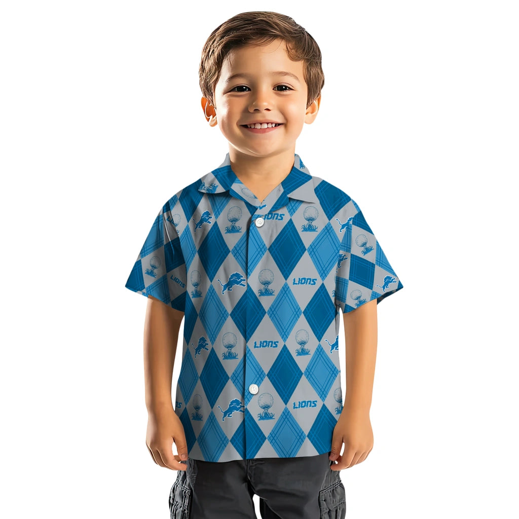 Detroit Lions Hawaiian Shirt - Golfing Plaid | Hula Hawaiian Shirts