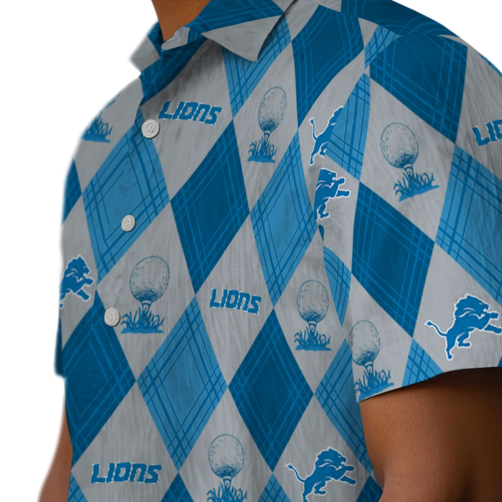 Detroit Lions Hawaiian Shirt - Golfing Plaid | Hula Hawaiian Shirts