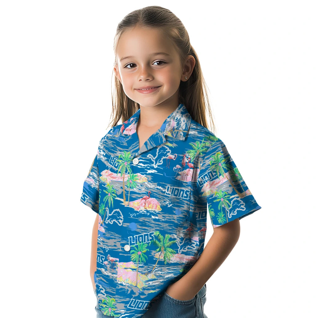 Detroit Lions Hawaiian Shirt - Hawaii Island | Hula Hawaiian Shirts