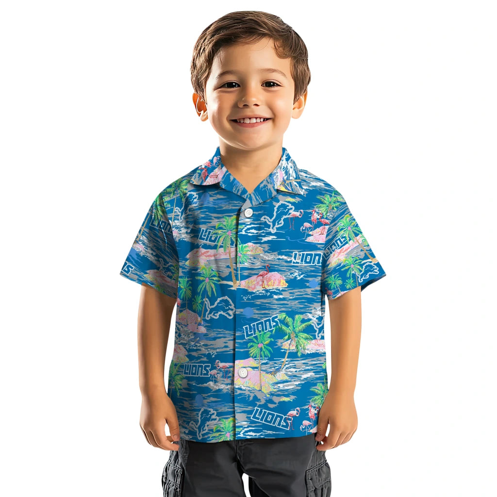 Detroit Lions Hawaiian Shirt - Hawaii Island | Hula Hawaiian Shirts