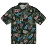 Detroit Lions Hawaiian Shirt - Hibiscus Leaves Pattern | Hula Hawaiian Shirts