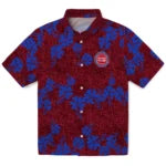 Detroit Pistons Hawaiian Shirt - 50th State Flower | Hula Hawaiian Shirts