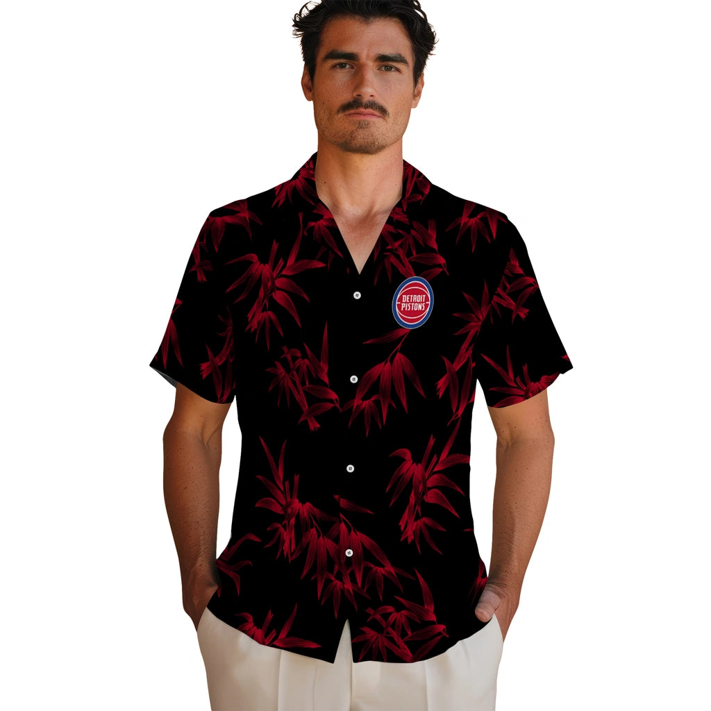 Detroit Pistons Hawaiian Shirt - Bamboo Branches | Hula Hawaiian Shirts