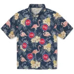 Detroit Pistons Hawaiian Shirt - Flamingo Hibiscus | Hula Hawaiian Shirts