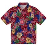 Detroit Pistons Hawaiian Shirt - Hibiscus Tiki Jungle | Hula Hawaiian Shirts