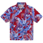 Detroit Pistons Hawaiian Shirt - Palm Leaves | Hula Hawaiian Shirts