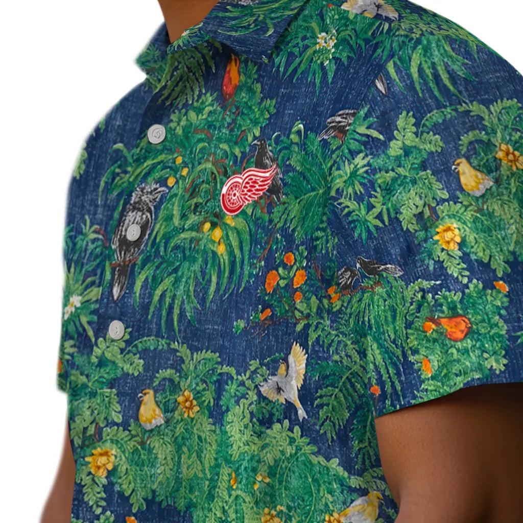 Detroit Red Wings Hawaiian Shirt - Bird Canopy | Hula Hawaiian Shirts