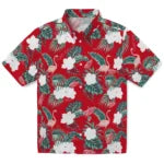 Detroit Red Wings Hawaiian Shirt - Flamingo and Hibiscus | Hula Hawaiian Shirts