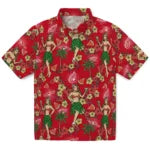 Detroit Red Wings Hawaiian Shirt - Hawaiian Girls Design | Hula Hawaiian Shirts
