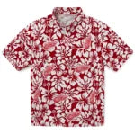 Detroit Red Wings Hawaiian Shirt - Hibiscus Motif | Hula Hawaiian Shirts