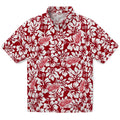 Detroit Red Wings Hawaiian Shirt - Hibiscus Motif | Hula Hawaiian Shirts