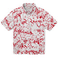 Detroit Red Wings Hawaiian Shirt - Hibiscus Overlay | Hula Hawaiian Shirts