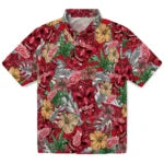 Detroit Red Wings Hawaiian Shirt - Hibiscus Tiki Jungle | Hula Hawaiian Shirts