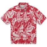 Detroit Red Wings Hawaiian Shirt - Monstera Layer | Hula Hawaiian Shirts