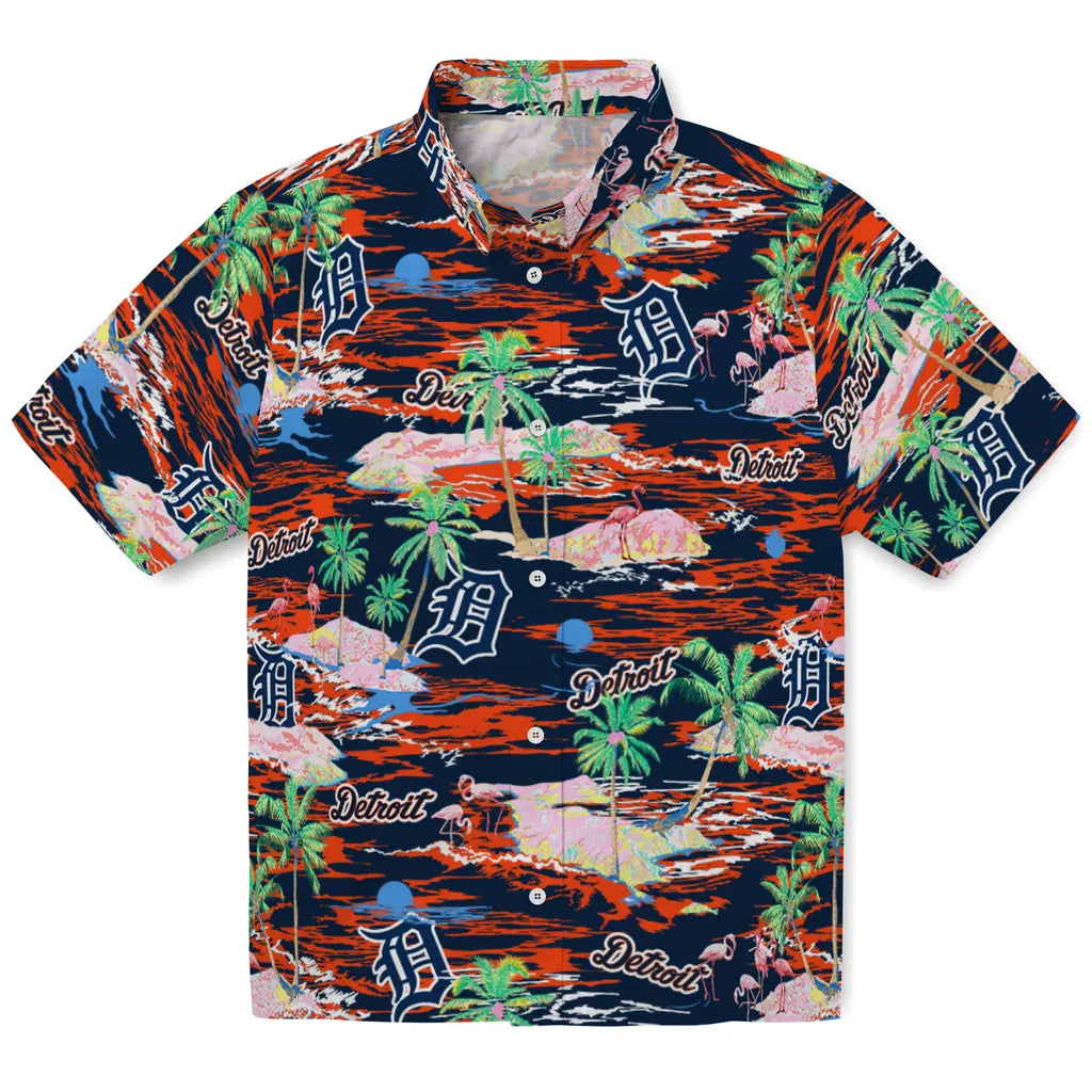 Detroit Tigers Hawaiian Shirt - Hawaii Island | Hula Hawaiian Shirts