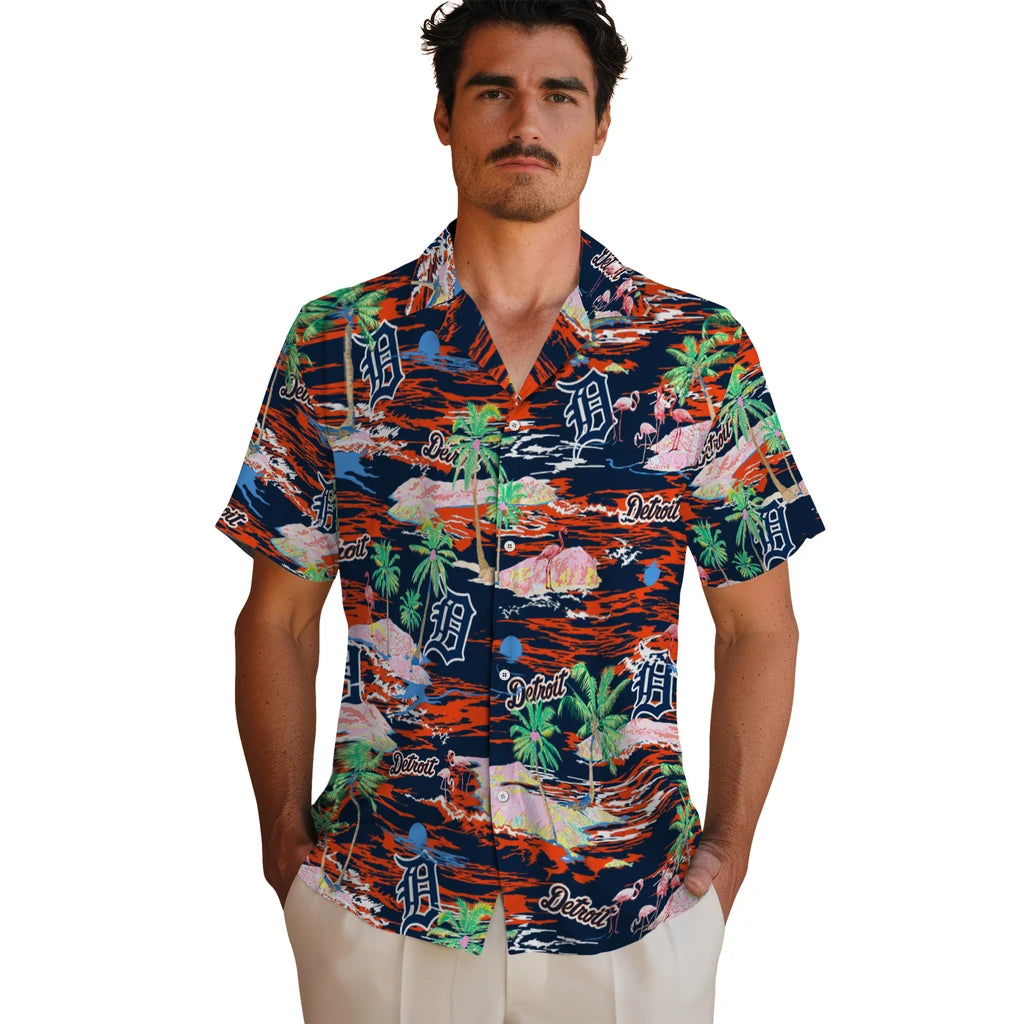 Detroit Tigers Hawaiian Shirt - Hawaii Island | Hula Hawaiian Shirts