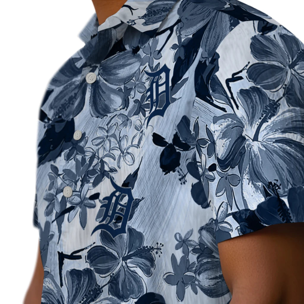 Detroit Tigers Hawaiian Shirt - Hibiscus Arrangement | Hula Hawaiian Shirts