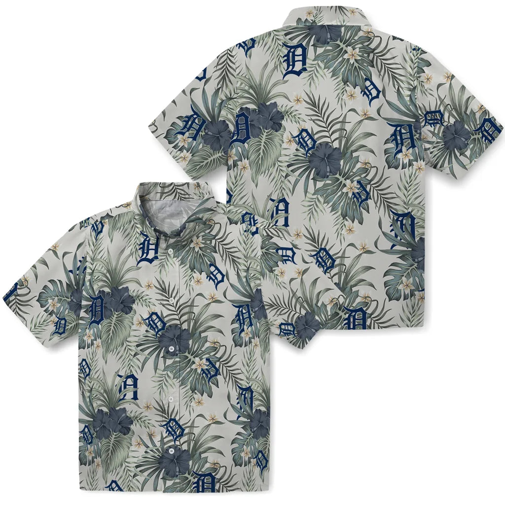 Detroit Tigers Hawaiian Shirt - Hibiscus Designs | Hula Hawaiian Shirts