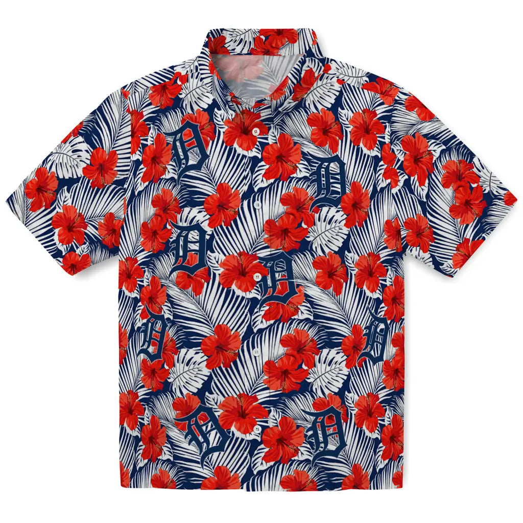 Detroit Tigers Hawaiian Shirt - Hibiscus Fiesta | Hula Hawaiian Shirts