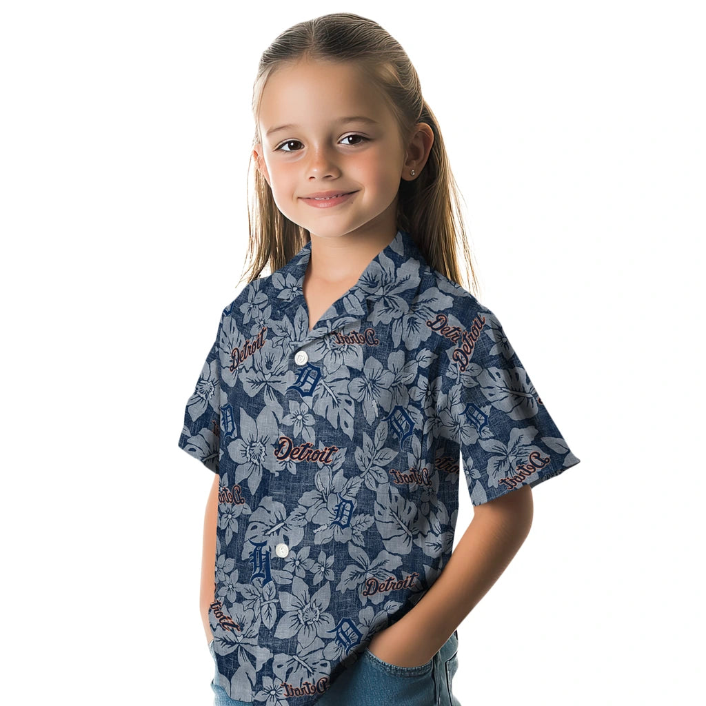 Detroit Tigers Hawaiian Shirt - Hibiscus Oasis | Hula Hawaiian Shirts