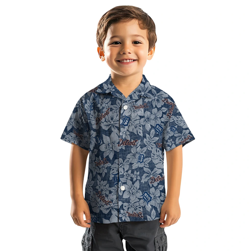 Detroit Tigers Hawaiian Shirt - Hibiscus Oasis | Hula Hawaiian Shirts