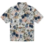 Detroit Tigers Hawaiian Shirt - Hibiscus Seaside | Hula Hawaiian Shirts