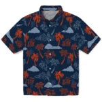 Detroit Tigers Hawaiian Shirt - Palm And Clouds | Hula Hawaiian Shirts
