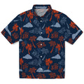 Detroit Tigers Hawaiian Shirt - Palm And Clouds | Hula Hawaiian Shirts