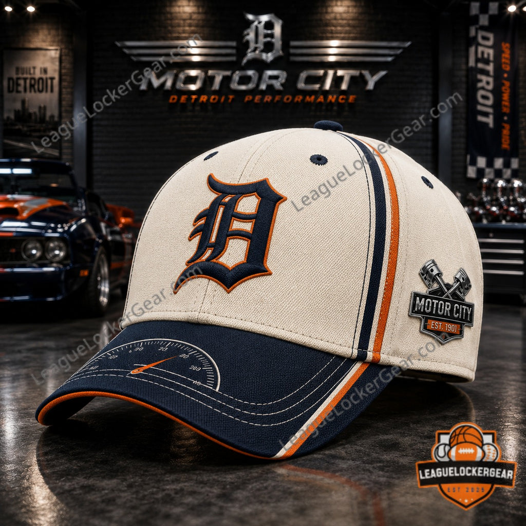 Detroit Tigers Motor City Built For Speed Automotive Custom Baseball Jersey - LeagueLockerGear