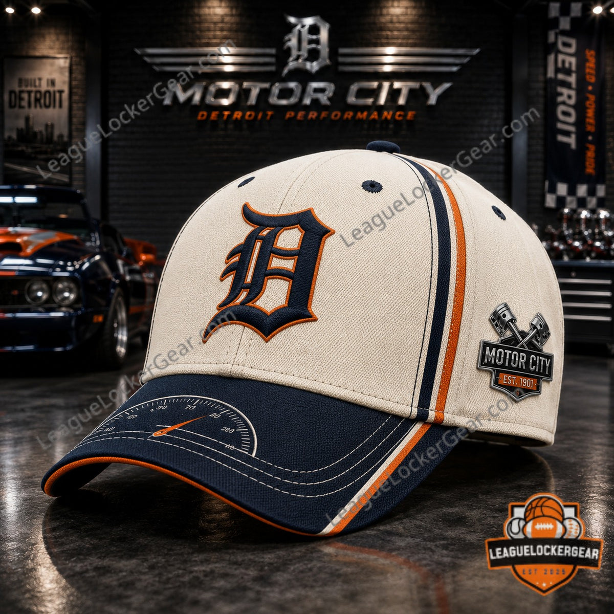 Detroit Tigers Motor City Built For Speed Automotive Custom Baseball Jersey - LeagueLockerGear