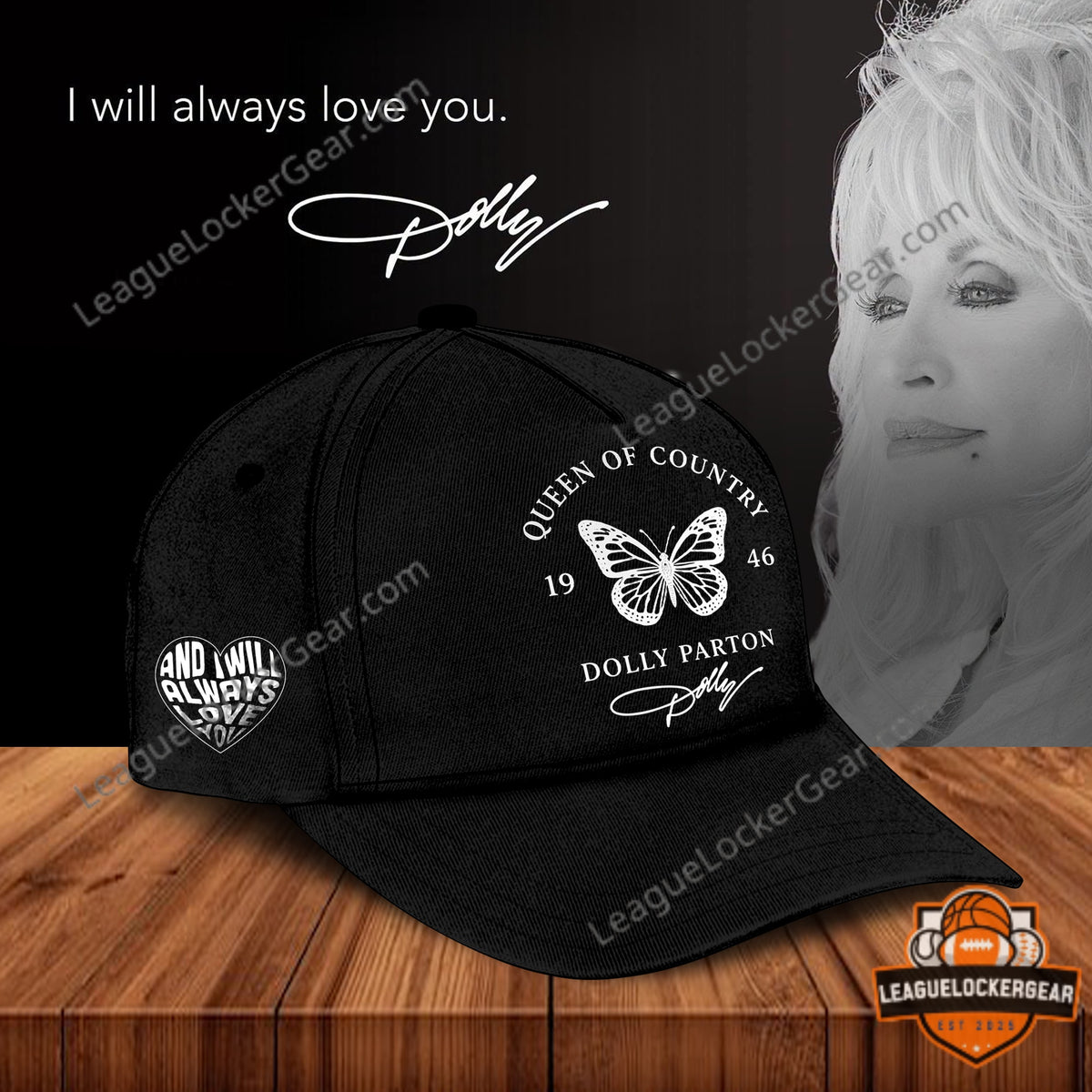 Dolly Parton Queen of Country Butterfly Cap - League Locker Gear