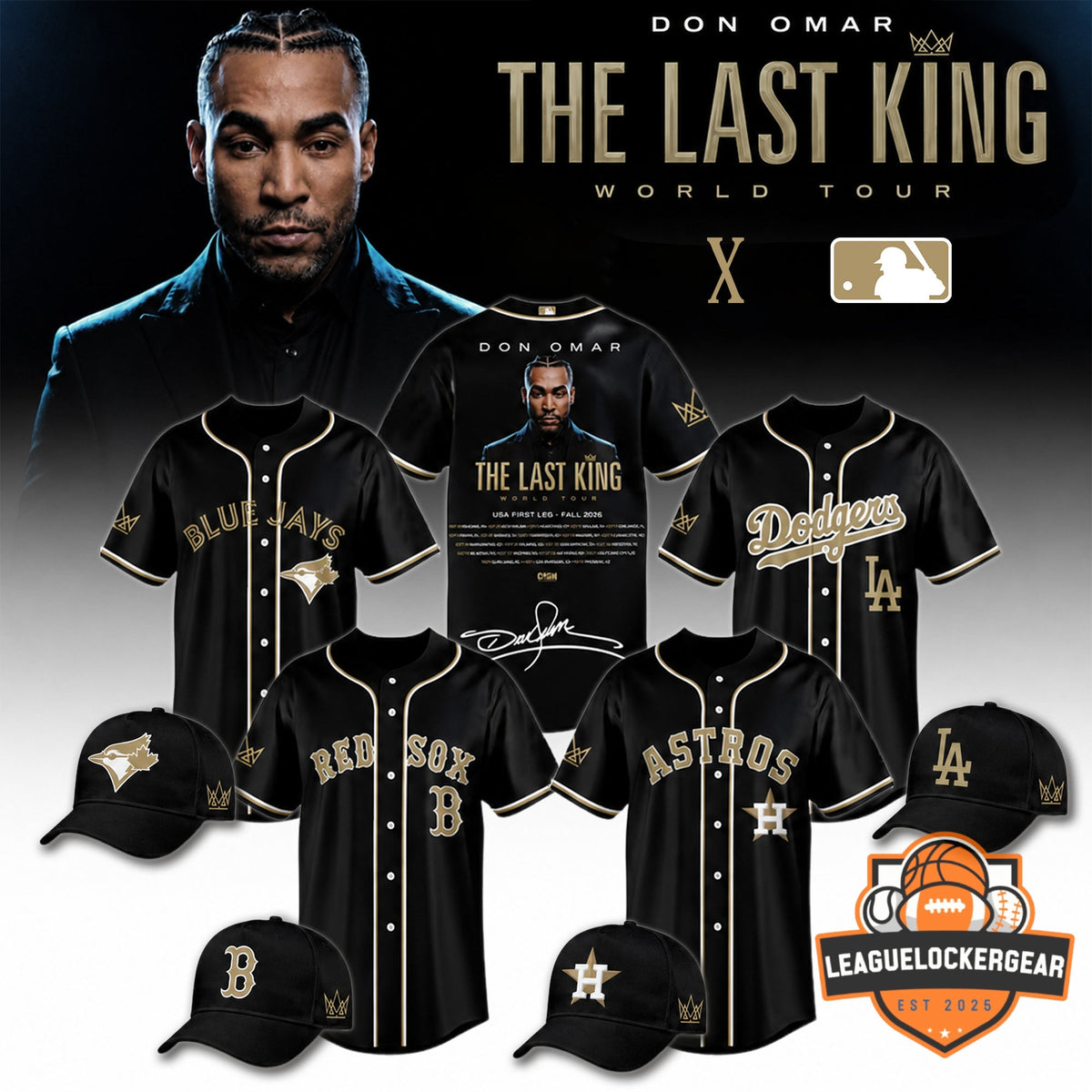 MLB x Don Omar The Last King World Tour Baseball Jersey - LeagueLockerGear