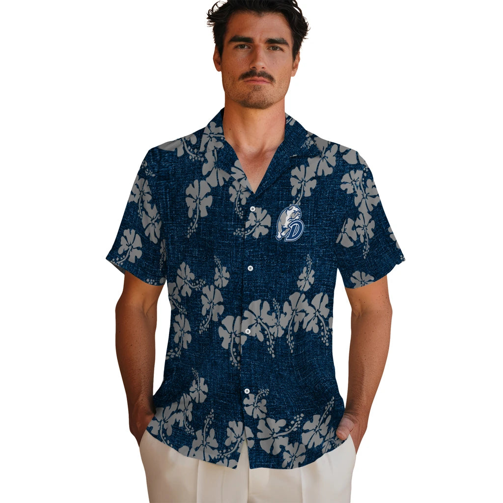 Drake Bulldogs Hawaiian Shirt - 50th State Flower | Hula Hawaiian Shirts