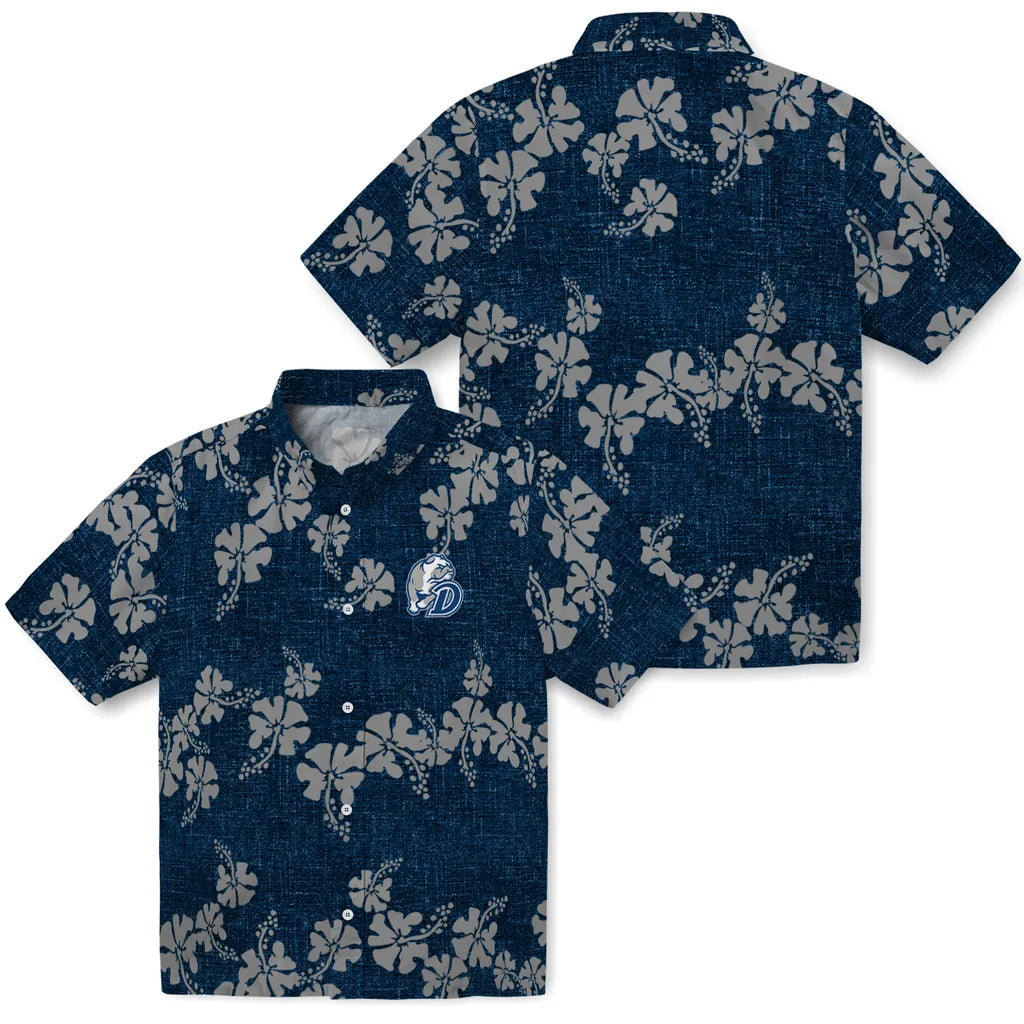 Drake Bulldogs Hawaiian Shirt - 50th State Flower | Hula Hawaiian Shirts