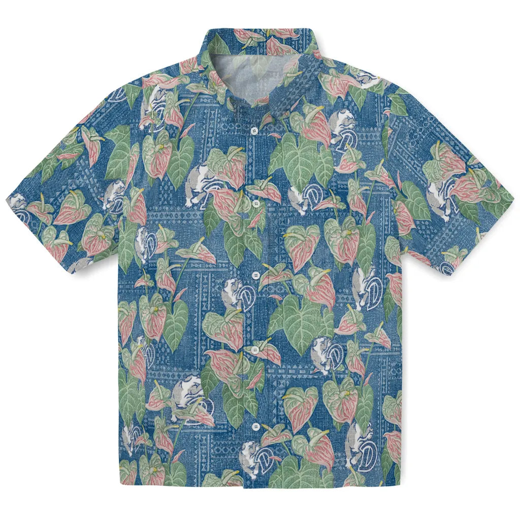 Drake Bulldogs Hawaiian Shirt - Anthurium Overlay | Hula Hawaiian Shirts