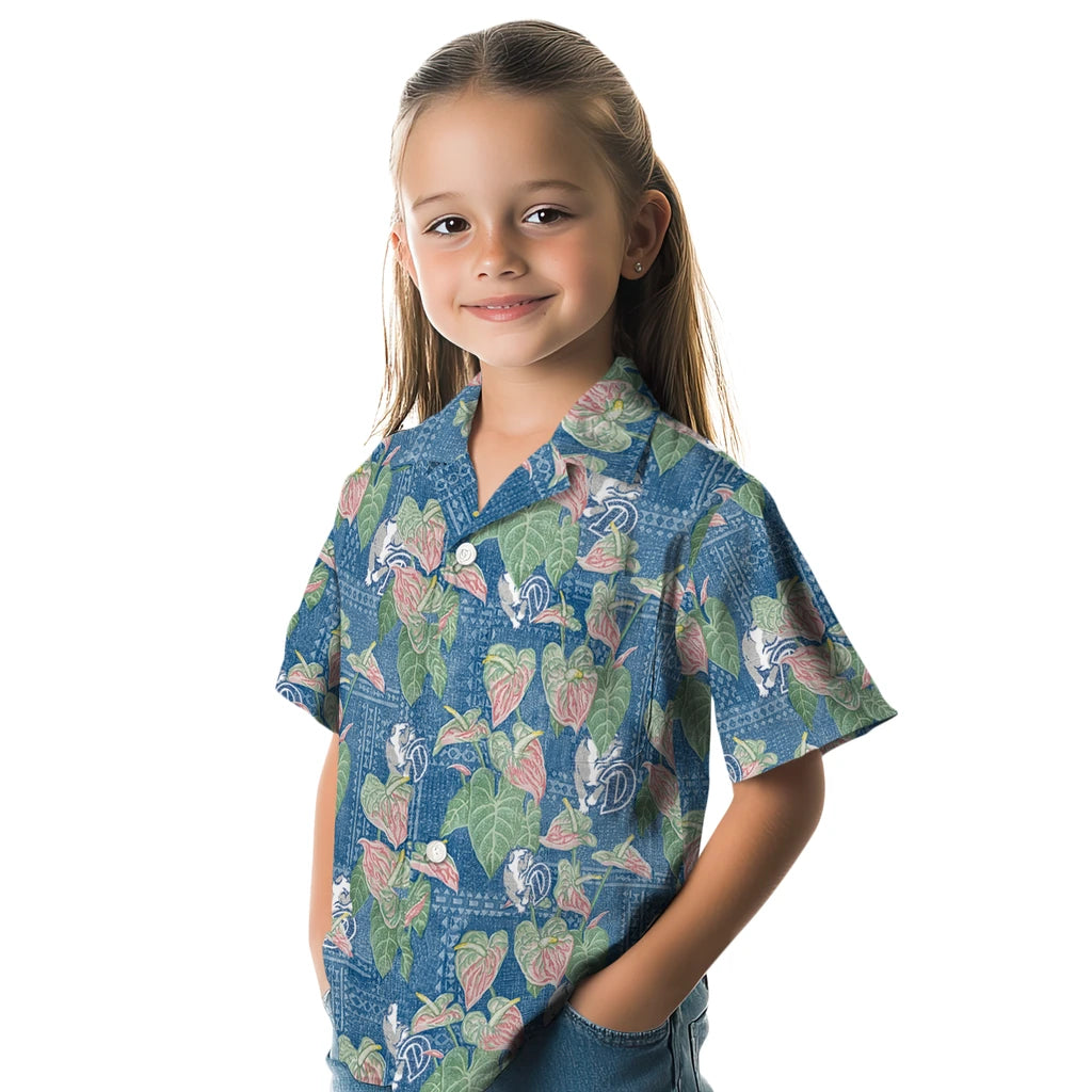 Drake Bulldogs Hawaiian Shirt - Anthurium Overlay | Hula Hawaiian Shirts
