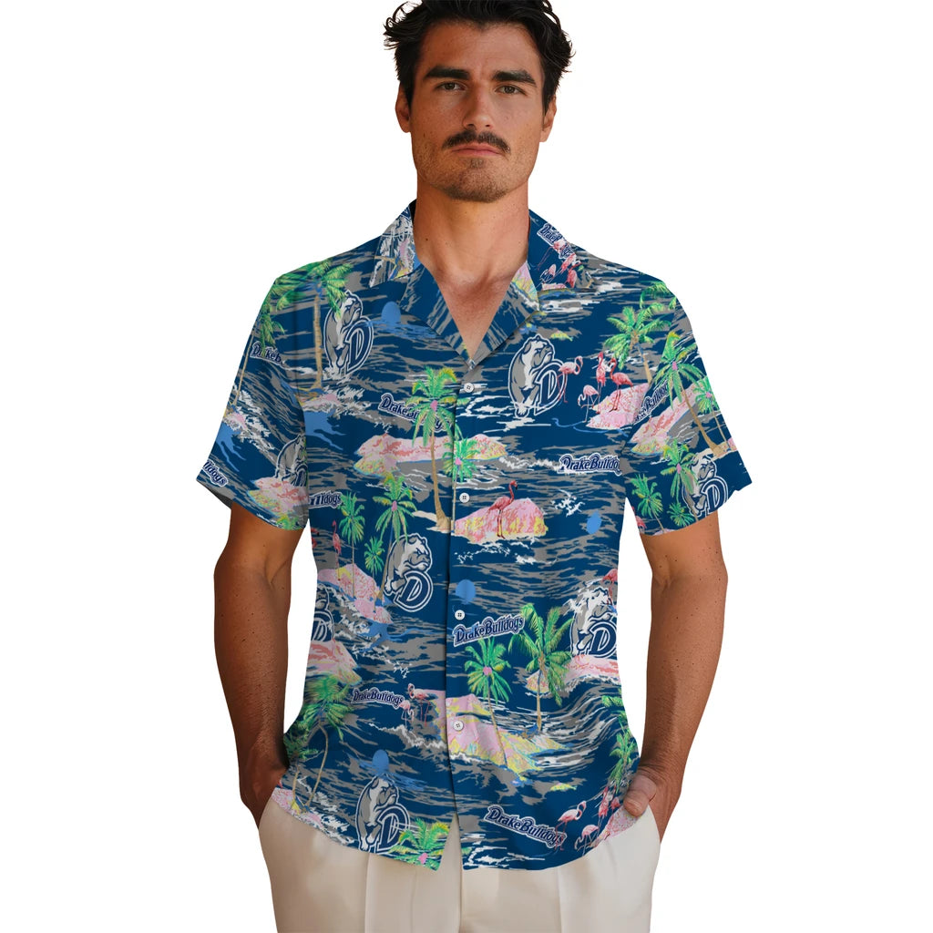 Drake Bulldogs Hawaiian Shirt - Hawaii Island | Hula Hawaiian Shirts