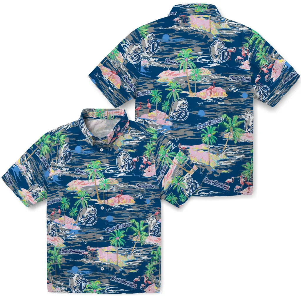 Drake Bulldogs Hawaiian Shirt - Hawaii Island | Hula Hawaiian Shirts