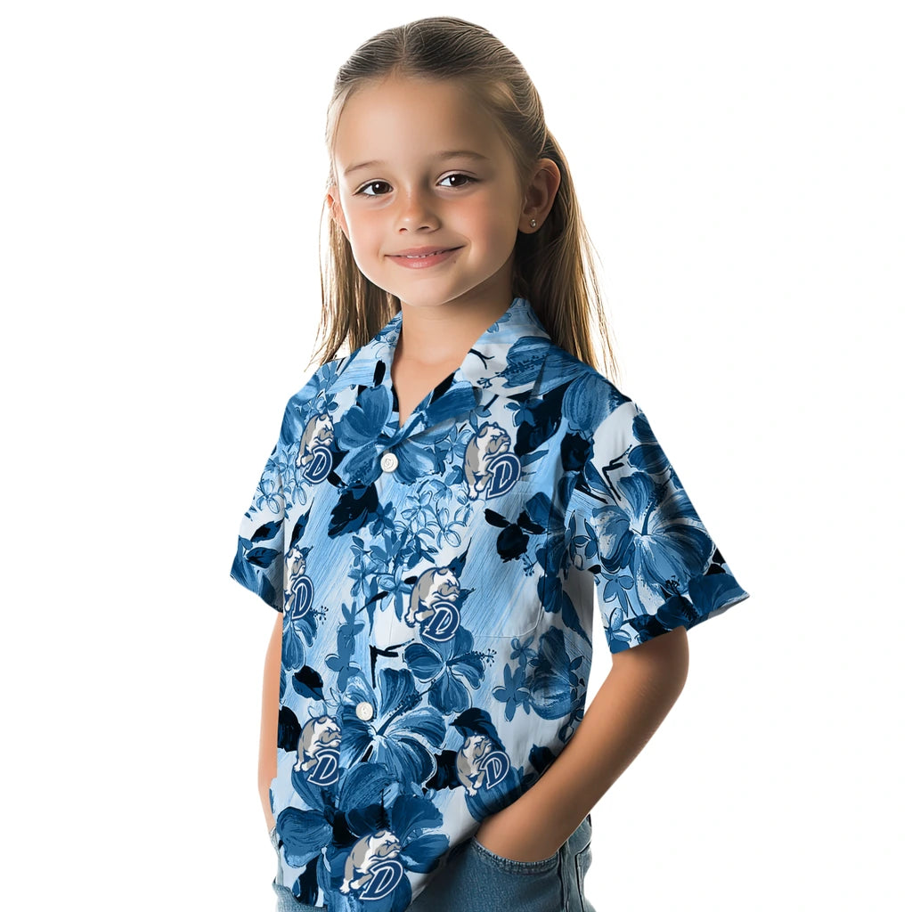 Drake Bulldogs Hawaiian Shirt - Hibiscus Arrangement | Hula Hawaiian Shirts