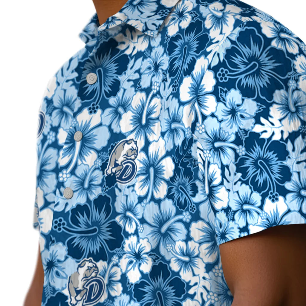 Drake Bulldogs Hawaiian Shirt - Hibiscus Blooms | Hula Hawaiian Shirts