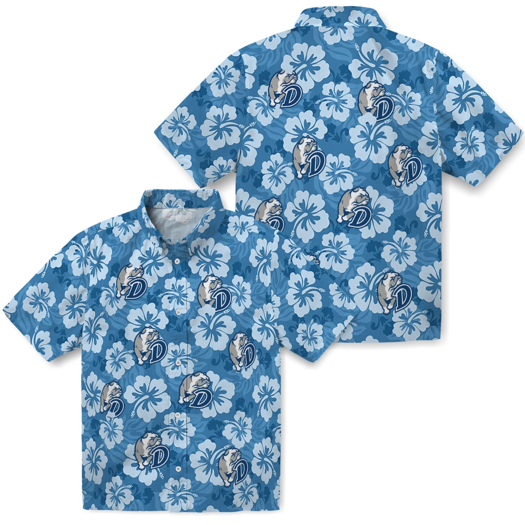 Drake Bulldogs Hawaiian Shirt - Hibiscus Cluster | Hula Hawaiian Shirts