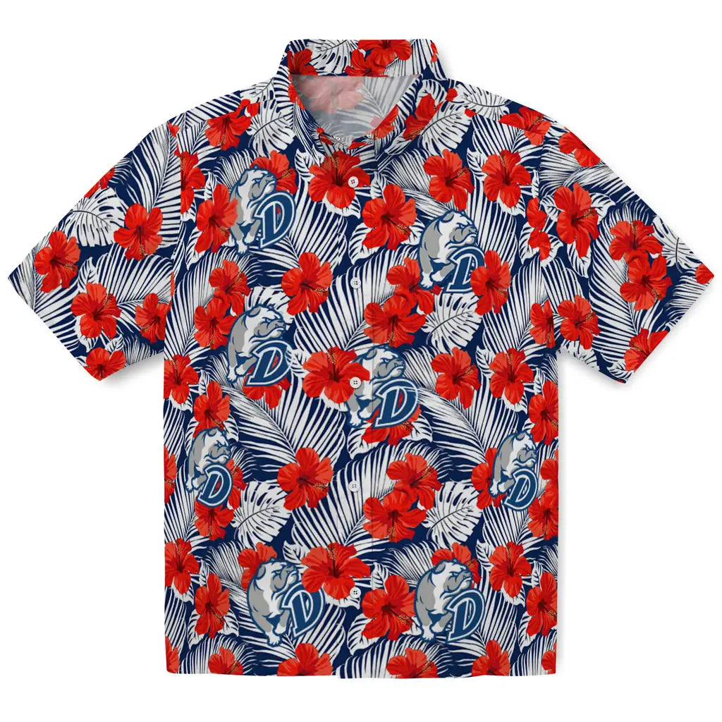 Drake Bulldogs Hawaiian Shirt - Hibiscus Fiesta | Hula Hawaiian Shirts