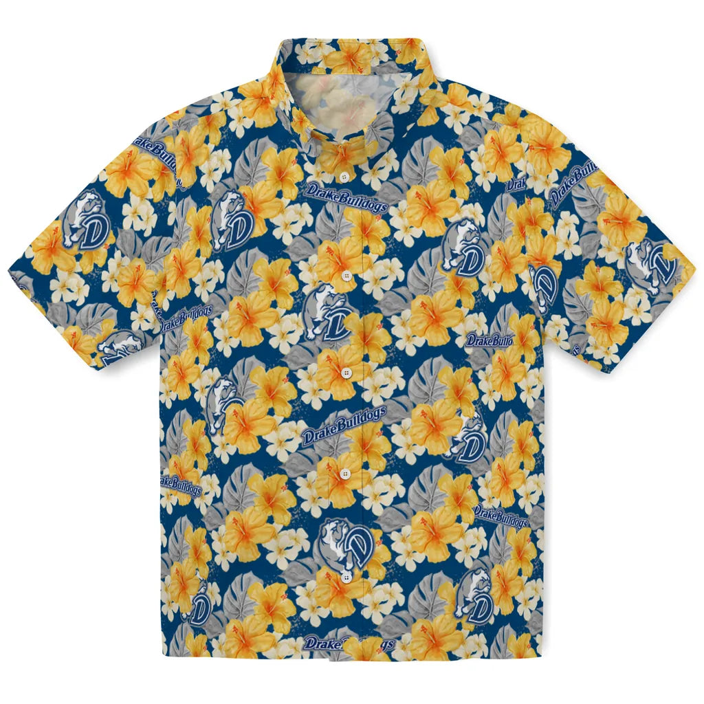Drake Bulldogs Hawaiian Shirt - Hibiscus Tropics | Hula Hawaiian Shirts