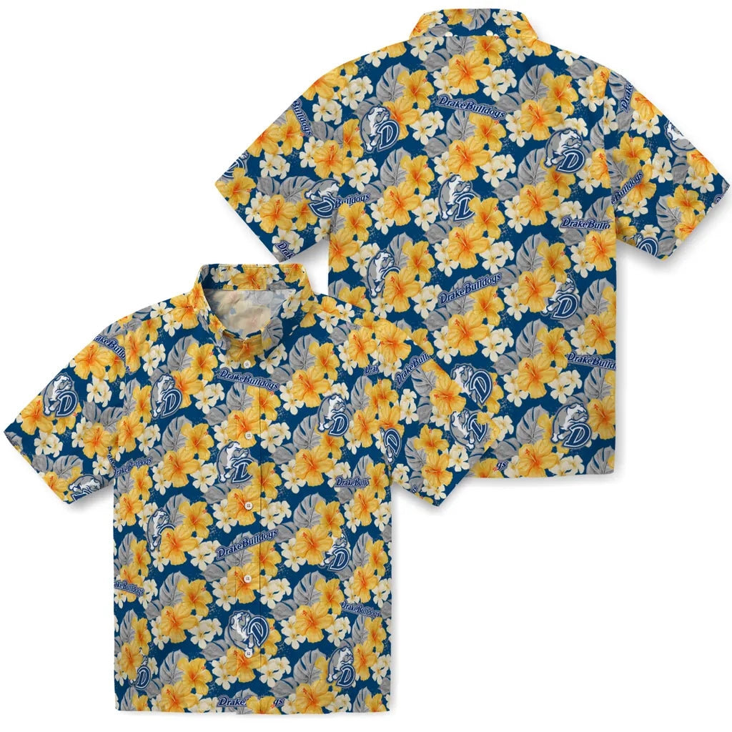 Drake Bulldogs Hawaiian Shirt - Hibiscus Tropics | Hula Hawaiian Shirts