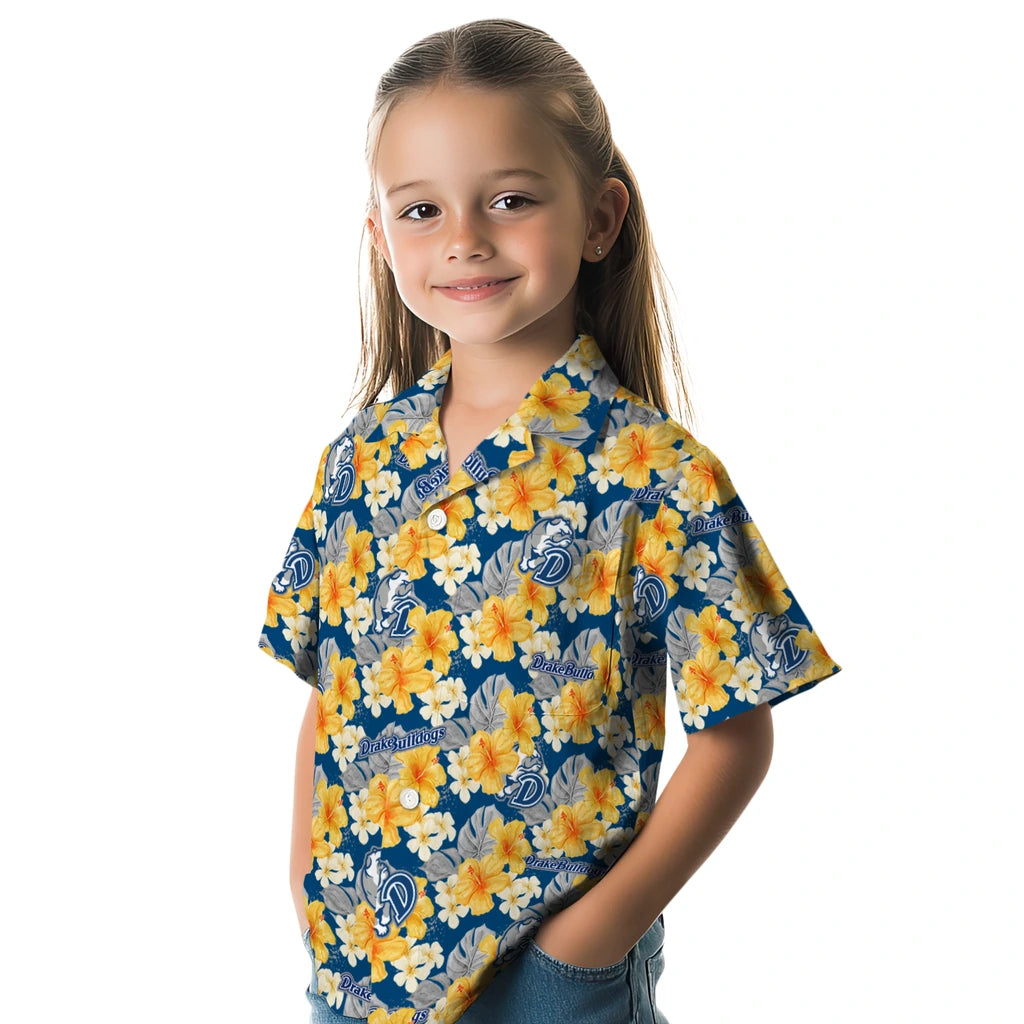 Drake Bulldogs Hawaiian Shirt - Hibiscus Tropics | Hula Hawaiian Shirts